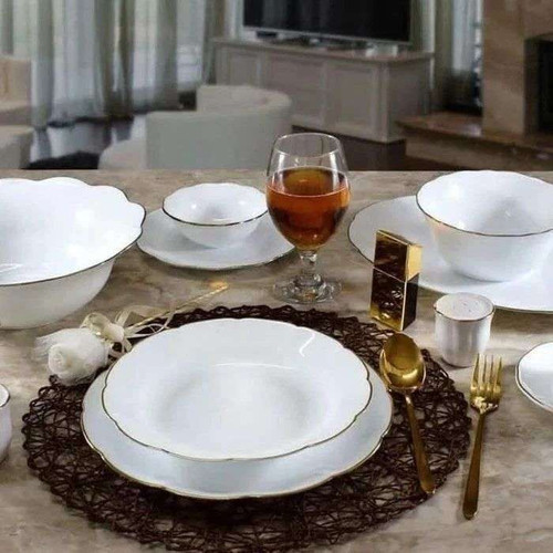 سرویس ۲۶ پارچه اوپال لب کنگره لب طلا