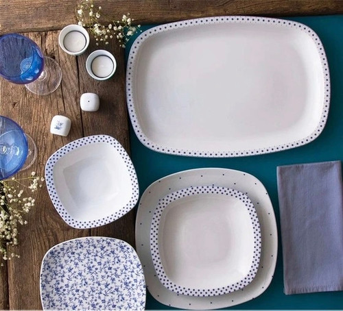 سرویس غذاخوری شش نفره چینی زرین ایران طرح ورونیکا