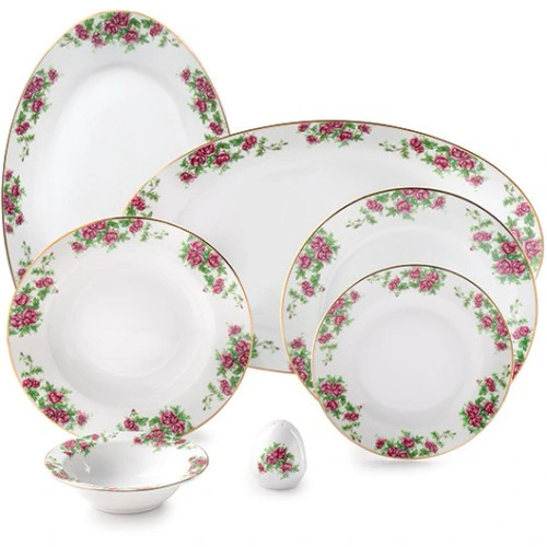 سرویس غذاخوری ۲۸ پارچه چینی زرین ایران مدل بیدگل