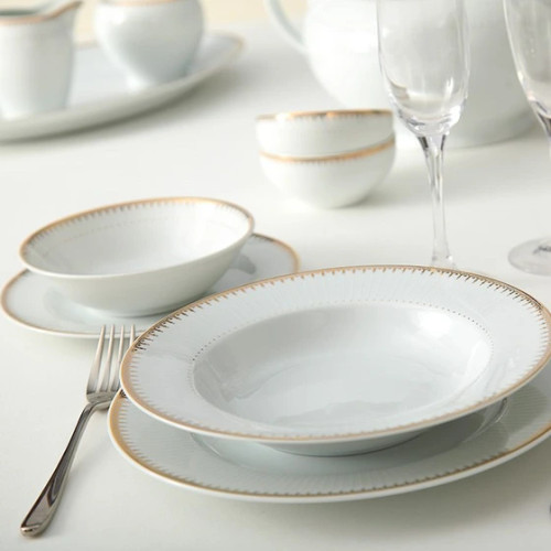 سرویس غذاخوری ۲۸ پارچه چینی زرین ایران مدل سپیدار