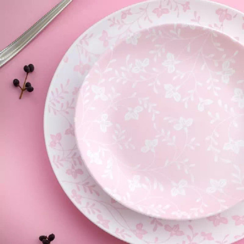 سرویس ارکوپال ۲۶ پارچه طرح گلریز صورتی