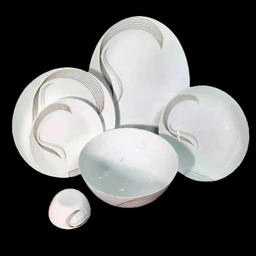 سرویس ارکوپال ۲۶ پارچه مدل گرد طرح شمل طلا