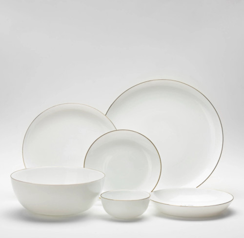 سرویس غذاخوری ۲۶ پارچه دیوالی مدل لب طلایی(اصلی)