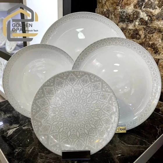 سرویس ارکوپال ۲۶ پارچه مدل اطلس طوسی