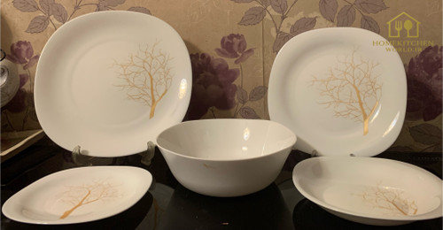 سرویس ارکوپال ۲۶ پارچه مربع مدل درخت طلا