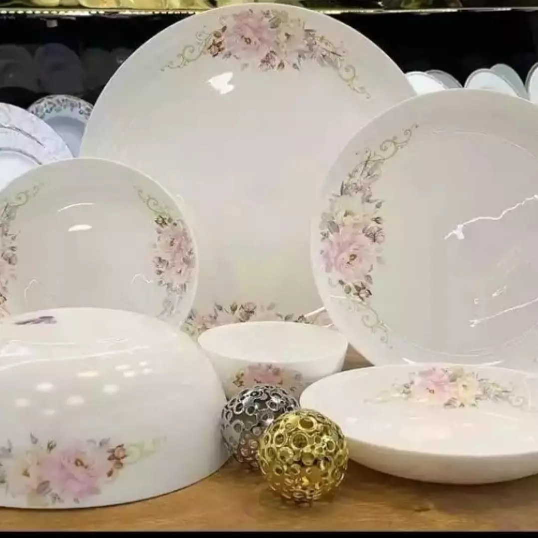 سرویس غذاخوری 26 پارچه، آرکوپال، مدل سولماز، رنگ صورتی