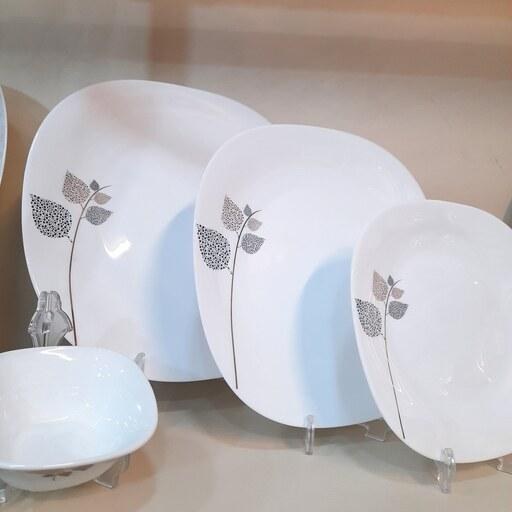 سرویس ارکوپال ۲۶ پارچه مدل شاخه نبات مربع